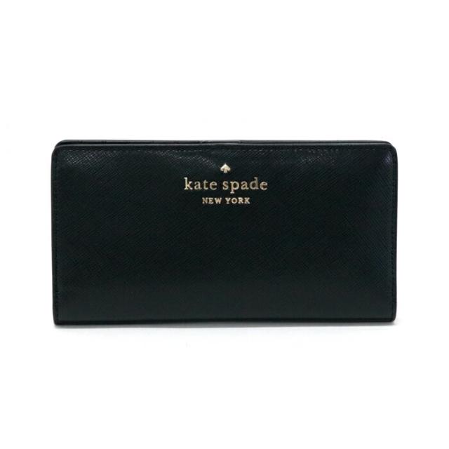 ケイトスペード Kate Spade ステイシー ラージ スリム サフィアーノ (レザー) WLR00145 二つ折り財布 長財布 コンチネンタルウォレット カード入れ 小銭入れ レディース ブラック 美品 中古 mat31022の通販は 6,863円