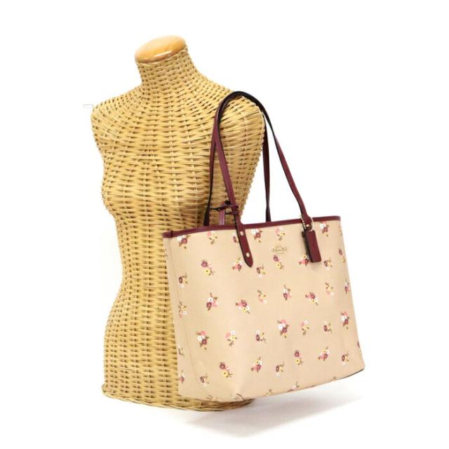 コーチ COACH トートバッグ PVC / レザー フラワープリント / 花柄