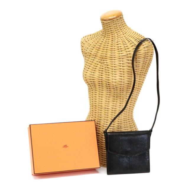 【Bランク】 エルメス HERMES ショルダーバッグ リザード (レザー) エキゾチックレザー GD金具 ポシェット 肩掛け ミニバッグ サコッシュ ヴィンテージ レディース メンズ ブラウン 中古 maw11003の通販は