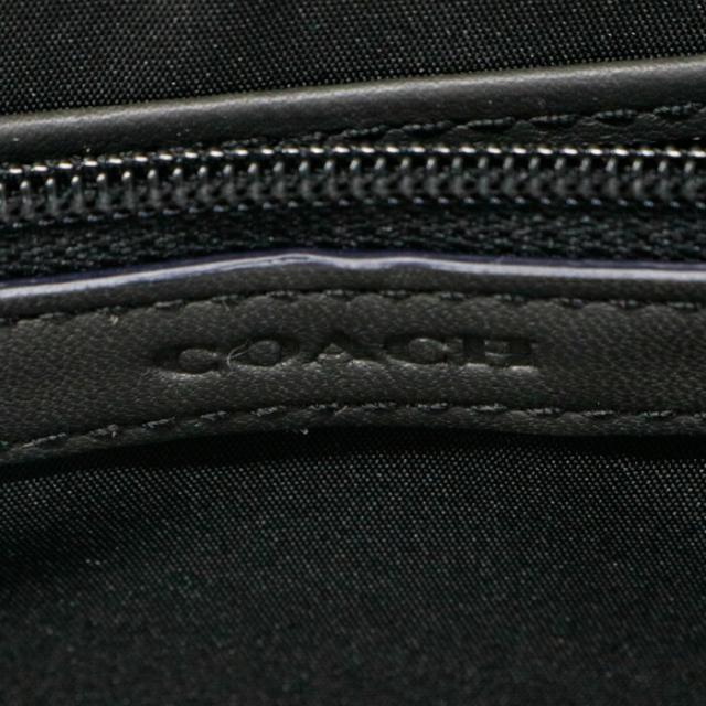 コーチ職 COACH クラッチペダル御徒面子 経口避妊薬入れもの PVC なめし革 書きものかばん 商行為御徒面子 二つ目御徒面子 マルチ入れもの 歌留多入れもの メンズ レディース 青味 中古 maw24001