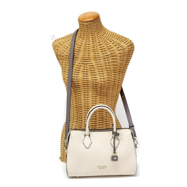 ケイトスペード Kate Spade ハンドバッグ レザー バイカラー K4404 手提げかばん 2WAYバッグ 肩掛け レディース アイボリー / グレー 中古 mba08006