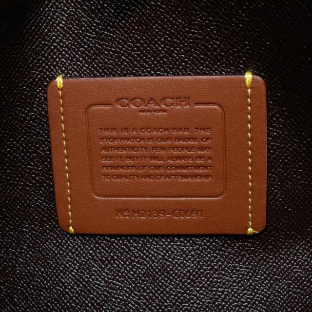 コーチ COACH ウィロウ トート カラーブロック ポリッシュド ペブル レザー C0691 トートバッグ 肩掛け ハンドバッグ ビジネスバッグ レディース チョークマルチ (アイボリー / ベージュ) / ブラス (ブラウン) 中古 mba15020_11