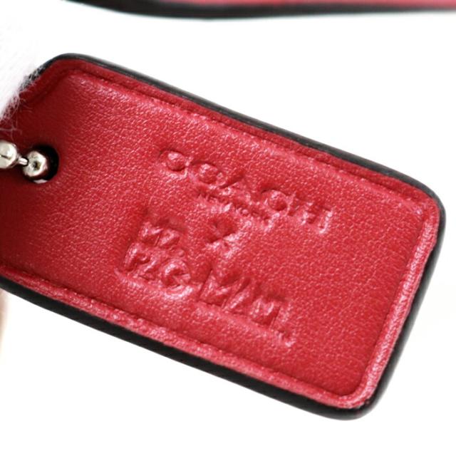 コーチ COACH ショルダーバッグ PVC レザー シグネチャー F73446 パックマン コラボ カメラバッグ クロスボディ 斜め掛け 肩掛け ポシェット ポーチ ショルダーウォレット レディース メンズ ベージュ / レッド 美品 中古 mba28013_6