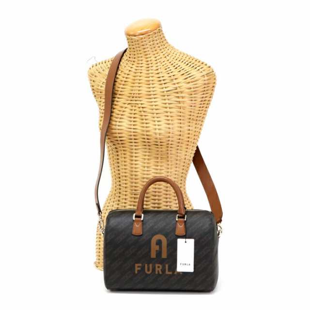 フルラ FURLA ヴァーシティ スタイル 2WAYバッグ PVC / レザー ロゴ WB00921BX16710054S ハンドバッグ 手提げかばん ミニボストン レディース カフェ (ブラウン) 新品同様 中古 mba31003の通販はハンドバッグ
