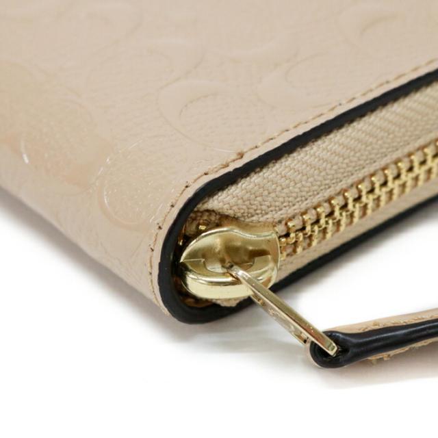 Aランク】 コーチ COACH アコーディオン ウォレット パテント レザー