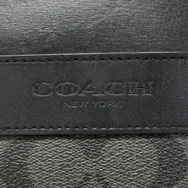 コーチ職 COACH ヒューストン 飛翔御徒面子 PVC / なめし革 名書き F71764 ショルダーバッグ 差し交わす上半身 曲がった掛け 肩かけ ポシェット メンズ 薄墨色 / 黒いこと 中古 mbb05006