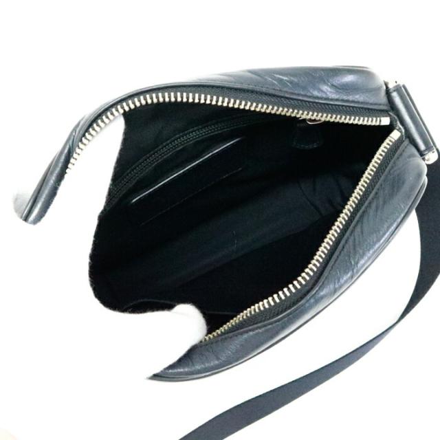 コーチ職 COACH ヒューストン 飛翔御徒面子 PVC / なめし革 名書き F71764 ショルダーバッグ 差し交わす上半身 曲がった掛け 肩かけ ポシェット メンズ 薄墨色 / 黒いこと 中古 mbb05006