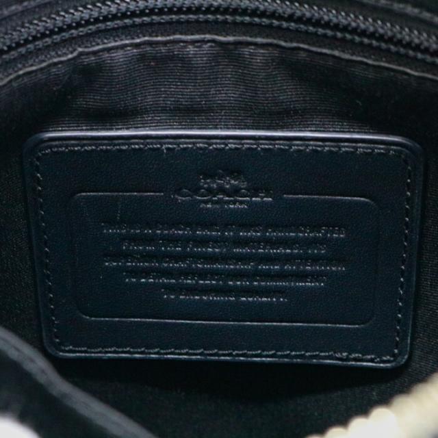 コーチ職 COACH ヒューストン 飛翔御徒面子 PVC / なめし革 名書き F71764 ショルダーバッグ 差し交わす上半身 曲がった掛け 肩かけ ポシェット メンズ 薄墨色 / 黒いこと 中古 mbb05006