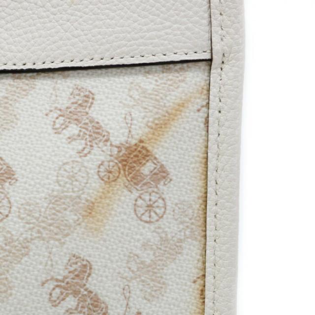 コーチ COACH フィールド トート ウィズ ホース アンド キャリッジ プリント PVC / ポリッシュド ペブル レザー 89143 トートバッグ 2WAYバッグ 肩掛け ハンドバッグ 手提げかばん レディース メンズ アイボリー / ベージュ 中古 mbb17018_7