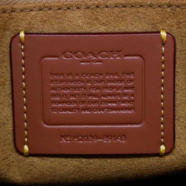 コーチ COACH フィールド トート ウィズ ホース アンド キャリッジ プリント PVC / ポリッシュド ペブル レザー 89143 トートバッグ 2WAYバッグ 肩掛け ハンドバッグ 手提げかばん レディース メンズ アイボリー / ベージュ 中古 mbb17018_9