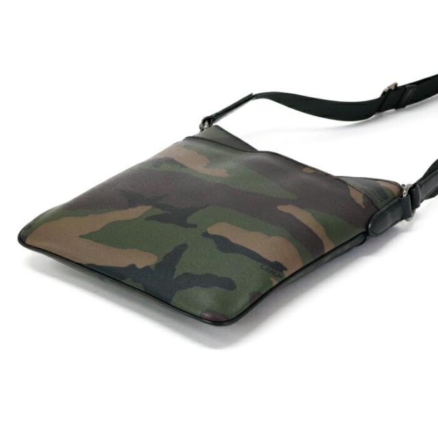 コーチ COACH 迷彩柄 カモフラ柄 ブラック PVCレザー ボディバッグ