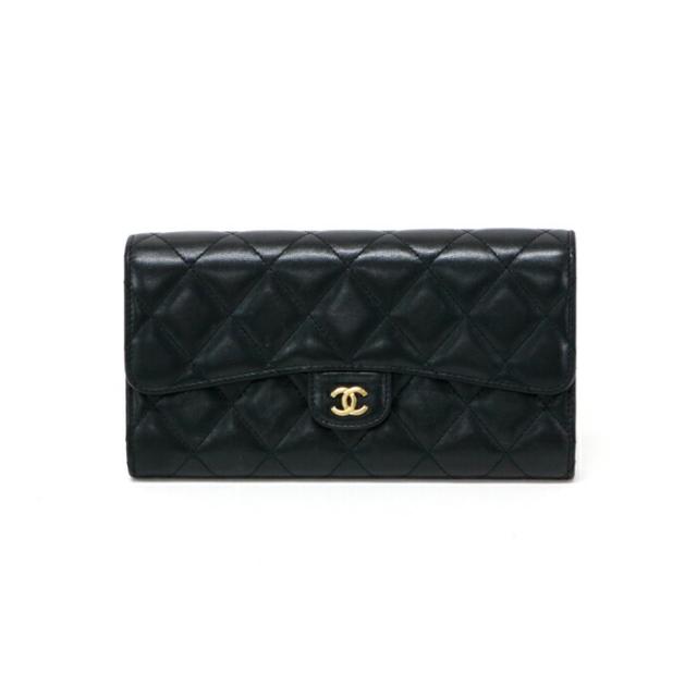 ABランク】 シャネル CHANEL マトラッセ クラシック ロング フラップ  