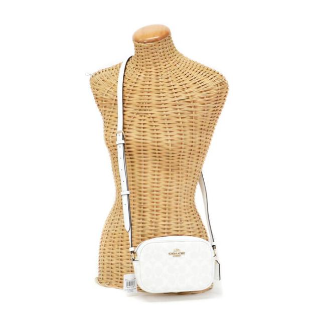 コーチ COACH ミニ ジェイミー カメラ バッグ シグネチャー キャンバスPVC / スムース レザーC9926 ミニ ショルダーバッグ クロスボディ ポシェット レディース メンズ ホワイト / チョーク (アイボリー) 中古 mbd02002の通販は