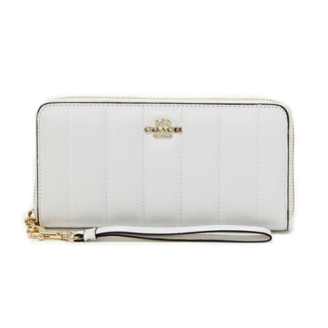 未使用・展示品 コーチ COACH ロング ジップ アラウンド ウォレット ナッパレザー ピロー キルティング C4454 長財布 ラウンドファスナー ロングウォレット レディース メンズ チョーク (アイボリー) mbd08010の通販は 15,800円