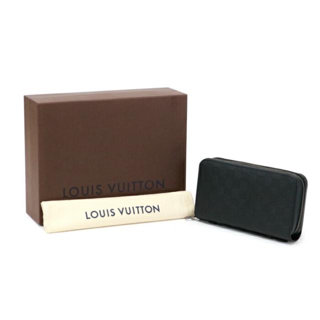 【ABランク】 ルイヴィトン LOUIS VUITTON ジッピーXL ダミエアンフィニ (レザー) N61254 長財布 ラウンドファスナー ロングウォレット トラベルケース メンズ オニキス (ブラック) 中古 mbd15011