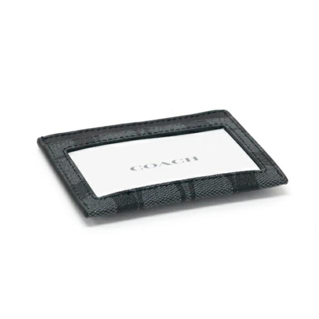 COACH 名刺入れ カードケース F12025 新品 チャコール×ブラック COACH