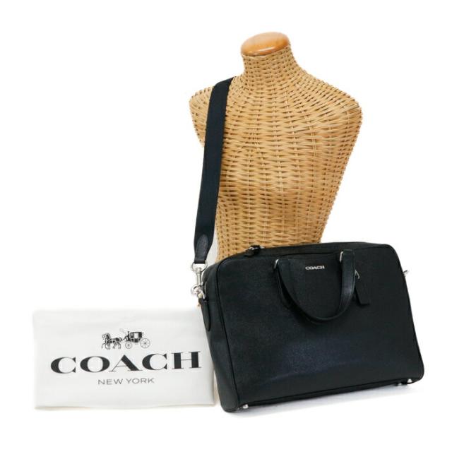 美品✨ コーチ　クロスグレーンレザー　2way ビジネスバッグ　黒 COACH コーチクロスグレーンレザー2way ビジネスバッグ