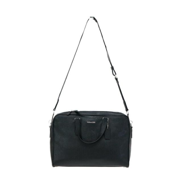 【ABランク】 コーチ COACH グラハム ストラクチャード ブリーフ クロスグレイン レザー C8173 ビジネスバッグ ビジネストート 書類かばん ブリーフケース 2WAYバッグ 肩掛け メンズ レディース ブラック / ニッケル (シルバー) 中古 mbf16028_1