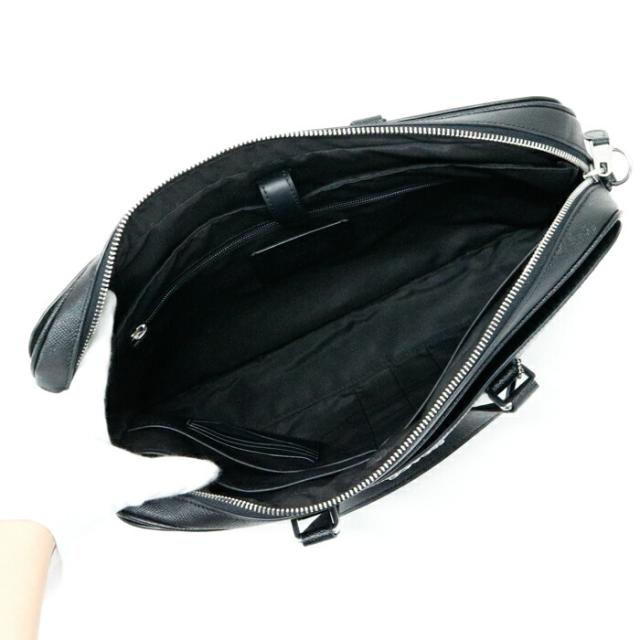 【ABランク】 コーチ COACH グラハム ストラクチャード ブリーフ クロスグレイン レザー C8173 ビジネスバッグ ビジネストート 書類かばん ブリーフケース 2WAYバッグ 肩掛け メンズ レディース ブラック / ニッケル (シルバー) 中古 mbf16028_6