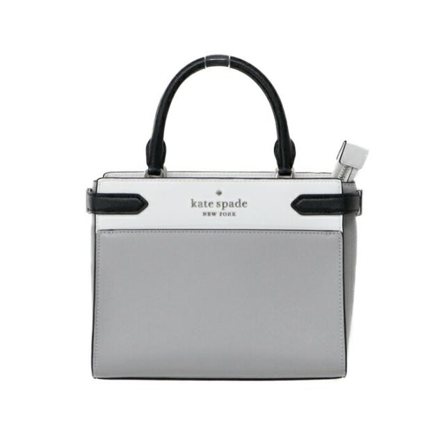 【Aランク】 ケイトスペード Kate Spade ステイシー カラーブロック スモール サッチェル PVC / レザー WKRU7100 ハンドバッグ 手提げかばん 2WAYバッグ クロスボディ 斜め掛け 肩掛け レディース グレー / ホワイト / ブラック 美品 中古 mbf30011の通販は