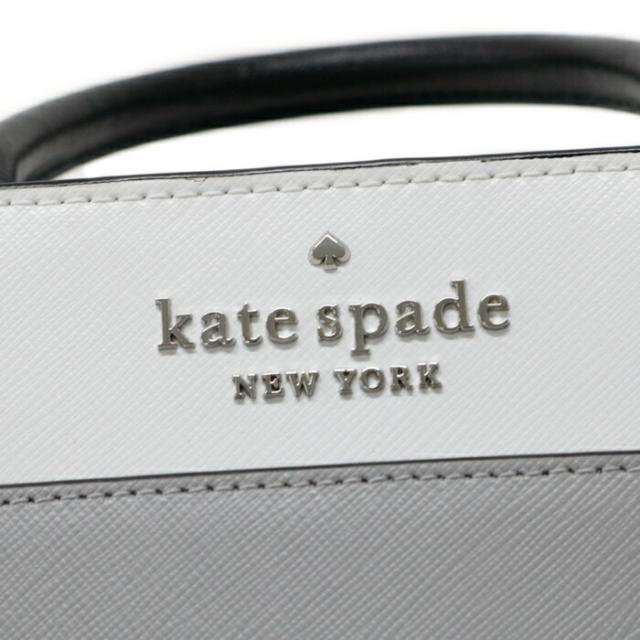 【Aランク】 ケイトスペード Kate Spade ステイシー カラーブロック スモール サッチェル PVC / レザー WKRU7100 ハンドバッグ 手提げかばん 2WAYバッグ クロスボディ 斜め掛け 肩掛け レディース グレー / ホワイト / ブラック 美品 中古 mbf30011の通販は