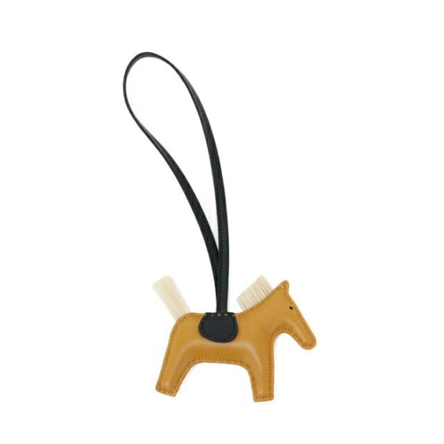 【Sランク】 エルメス HERMES ロデオ PM パンク アニョーミロ (ラムスキン) レザー / クリンドシュヴァル (馬毛) B刻印 2023年 ロデオチャーム バッグチャーム バッグアクセサリー レディース メンズ セサミ (ベージュ) /ノワール (ブラック) 新品同様 中古 mbg15004_2