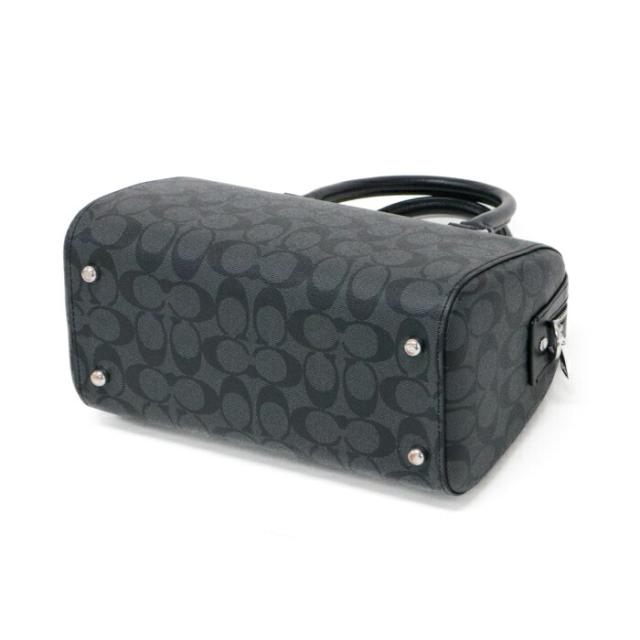 【Aランク】 コーチ COACH ローアン サッチェル シグネチャー キャンバス PVC / スムース レザー 83607 ハンドバッグ 手提げかばん ミニ ボストンバッグ レディース グラファイト (グレー) / ブラック 美品 中古 mbg18006の通販は