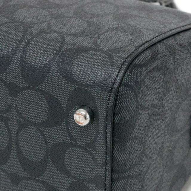 【Aランク】 コーチ COACH ローアン サッチェル シグネチャー キャンバス PVC / スムース レザー 83607 ハンドバッグ 手提げかばん ミニ ボストンバッグ レディース グラファイト (グレー) / ブラック 美品 中古 mbg18006の通販は