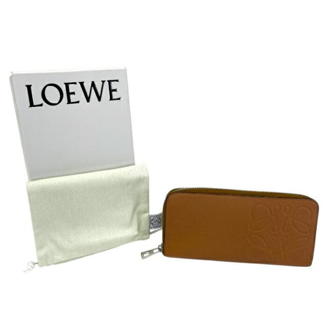 ABランク】 ロエベ LOEWE ブランド オープン ウォレット グレイン  