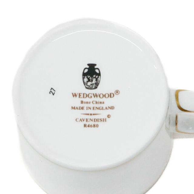 【SAランク】 ウェッジウッド WEDGWOOD キャベンディッシュ / CAVENDISH デミタスカップ ＆ ソーサー 5客 ティーポット セット ボーンチャイナ (陶器) カップ コップ ポット 皿 食器 ティーセット メンズ レディース ホワイト / ブルー / 金彩 極美品 中古 mbg28001