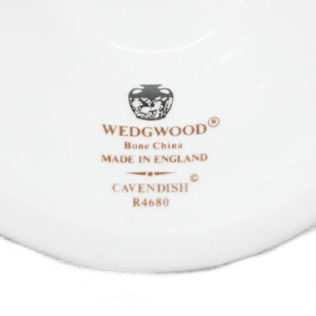 【SAランク】 ウェッジウッド WEDGWOOD キャベンディッシュ / CAVENDISH デミタスカップ ＆ ソーサー 5客 ティーポット セット ボーンチャイナ (陶器) カップ コップ ポット 皿 食器 ティーセット メンズ レディース ホワイト / ブルー / 金彩 極美品 中古 mbg28001