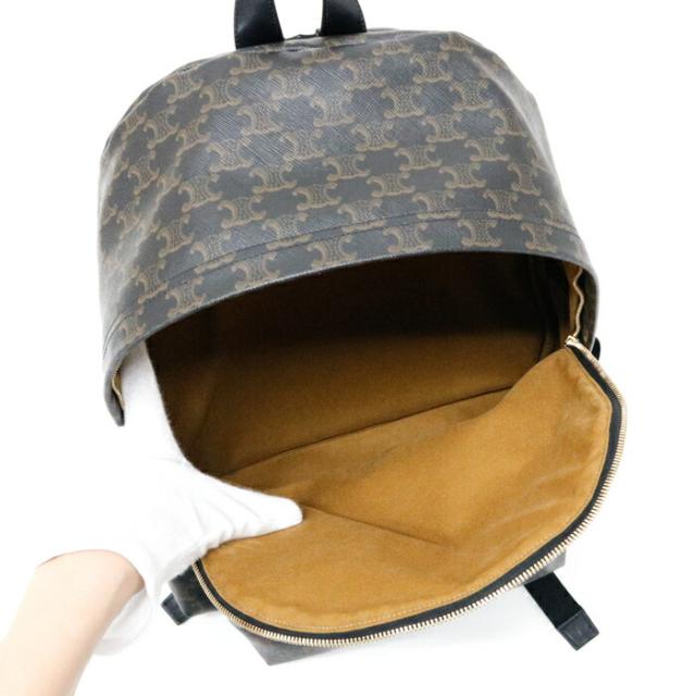 【ABランク】 セリーヌ CELINE ミディアム バックパック トリオンフキャンバス / カーフスキン (PVC / レザー) 188382BOV リュック デイパック レディース メンズ ブラック / ブラウン 中古 mbh01002_8