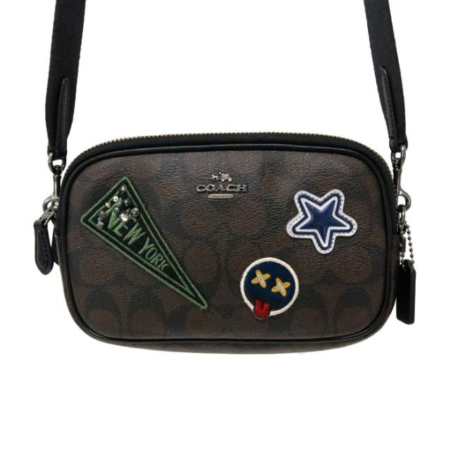 Aランク】 コーチ COACH クロスボディ ポーチ シグネチャー キャンバス