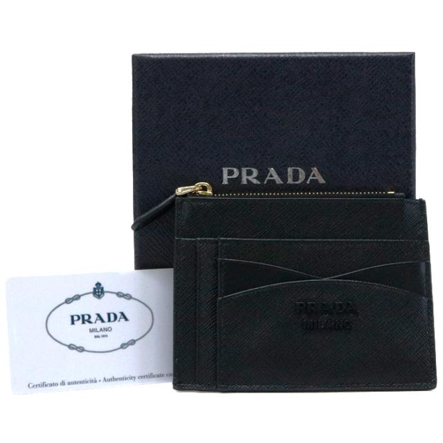 【ABランク】 プラダ PRADA カードケース コインケース サフィアーノ ウェーブス (レザー) 1MC067 フラグメントケース カードホルダー パスケース 小銭入れ メンズ レディース ネロ (ブラック) 正規品 中古 mbh19004の通販は 23,214円