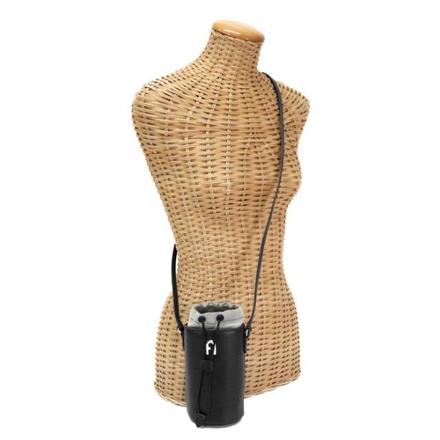 【Aランク】 フルラ FURLA リパリ ショルダーバッグ レザー アーチロゴ WE00198 クロスボディ 肩掛け ペットボトルホルダー ボトルケース ポシェット 巾着型 レディース メンズ ブラック 正規品 美品 中古 mbh24007