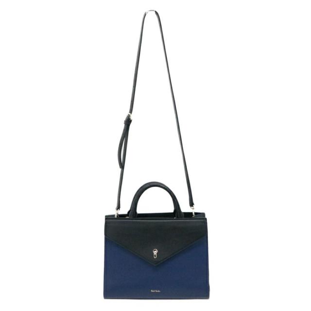 ABランク】 ポールスミス Paul Smith 2WAYバッグ レザー バイカラー