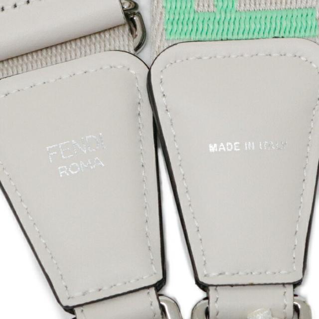 【Aランク】 フェンディ FENDI ストラップ ユー FFジャカードウェビング ショルダーストラップ キャンバス / カーフレザー ズッカ柄 8AV386 バッグアクセサリー 交換用 ストラップ レディース メンズ アイボリー / ライトグリーン 正規品 美品 中古 mbi08006_4