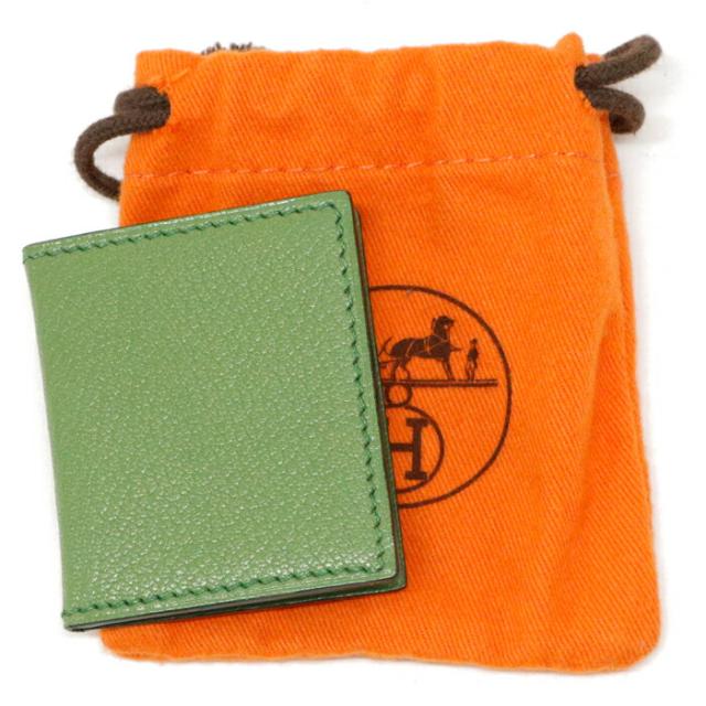 【Aランク】 エルメス HERMES フォトフレーム シェーブル (レザー) 写真ケース 写真入れ アクセサリー レディース メンズ ライトグリーン 正規品 美品 中古 mbi08007の通販は