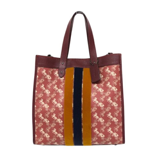 COACH フィールドトート ウィズホース アンド キャリッジプリント 2way