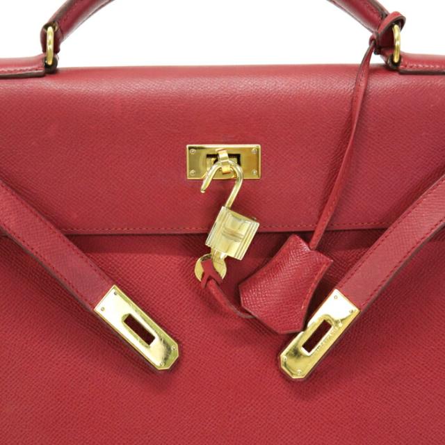 Bランク】 エルメス HERMES ケリー32 外縫い クシュベル (レザー) GD