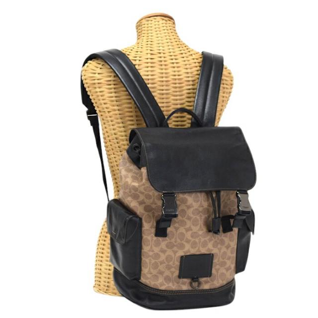 コーチ PVCレザー リュック デイパック シグネチャー 大容量