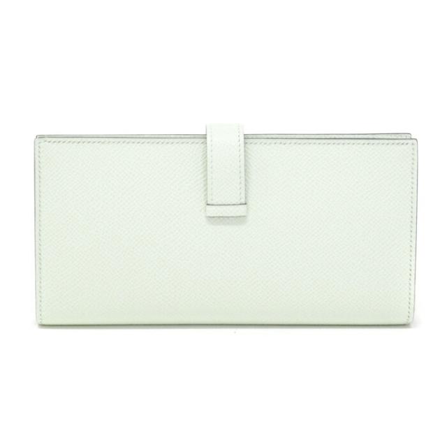 【Nランク】 エルメス HERMES ベアンスフレ エプソン (レザー) SV金具 B刻印 2023年 長財布 二つ折り財布 かぶせ蓋 コンチネンタルウォレット H金具 レディース メンズ ヴェールフィズ (ライトグリーン) 正規品 未使用 展示品 中古 mbi26014_3