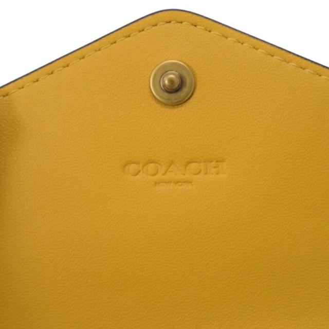 【ABランク】 コーチ COACH ウィン スモール ウォレット クロスグレイン レザー CH808 三つ折り財布 かぶせ蓋 コンパクトウォレット レディース イエロー 正規品 中古 mbj04003 ABランク】 コーチ COACH ウィン スモール ウォレット クロスグレイン