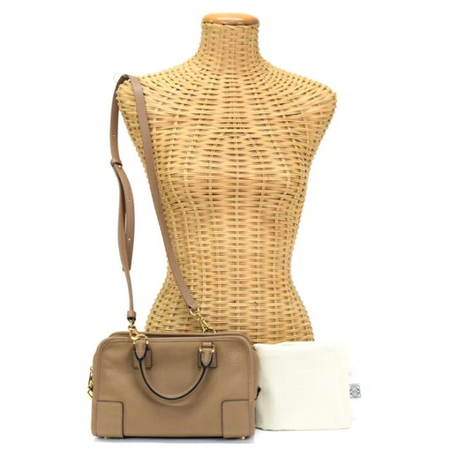 【ABランク】 ロエベ LOEWE アマソナ23 ソフトグレインカーフ (レザー) ハンドバッグ 手提げかばん ミニボストンバッグ ミニバッグ 2WAYバッグ レディース ブラウン 正規品 中古 mbj10010