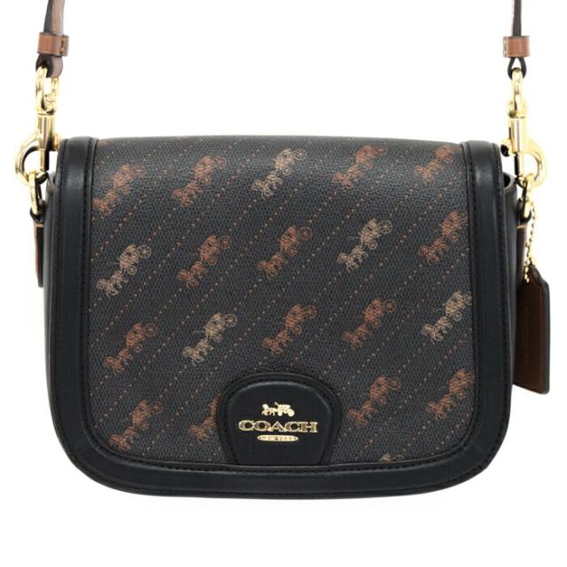 Aランク】 コーチ COACH サドル バッグ ウィズ ホース アンド
