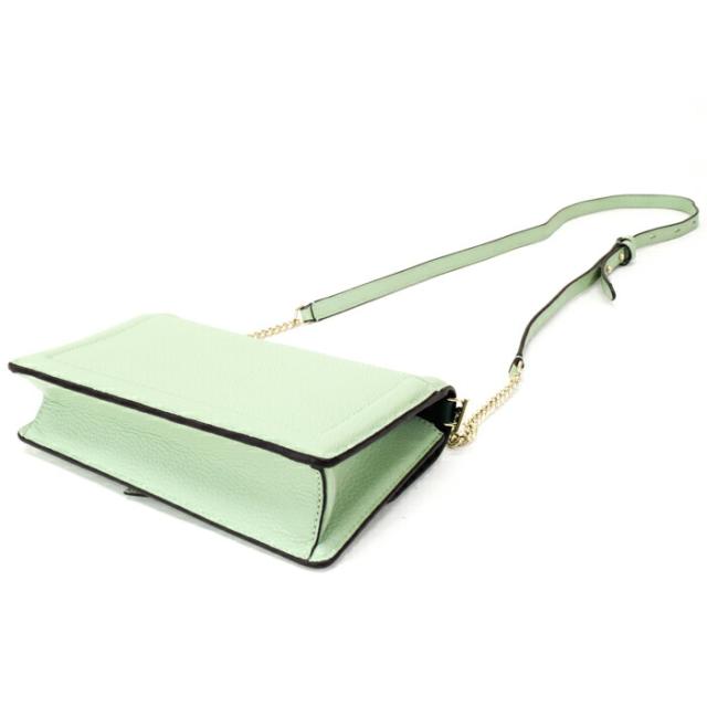 【ABランク】 ケイトスペード Kate Spade ノット フラップ クロスボディ ペブルレザー K6830 スモール ショルダーバッグ チェーンバッグ クロスボディ 斜め掛け レディース グリーン 正規品 中古 mbj19021_4