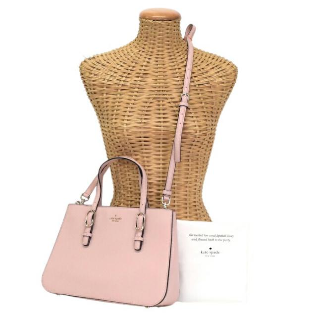 【Aランク】 ケイトスペード Kate Spade コニー ミディアム トリプルガセット サッチェル レザー WKRU5990 ハンドバッグ 手提げかばん 2WAYバッグ 肩掛け クロスボディ 斜め掛け ミニバッグ レディース ピンク 正規品 美品 中古 mbj24007
