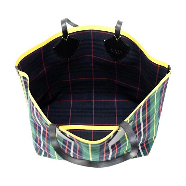 【Aランク】 バーバリー BURBERRY ジャイアント リバーシブル タータントート キャンバス / レザー 4069598 トートバッグ トラベルバッグ レディース メンズ グリーン / ネイビー / レッド / マルチカラー 正規品 美品 中古 mbk19001_6