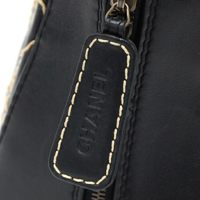 Bランク】 シャネル CHANEL ワイルドステッチ ハンドバッグ カーフ