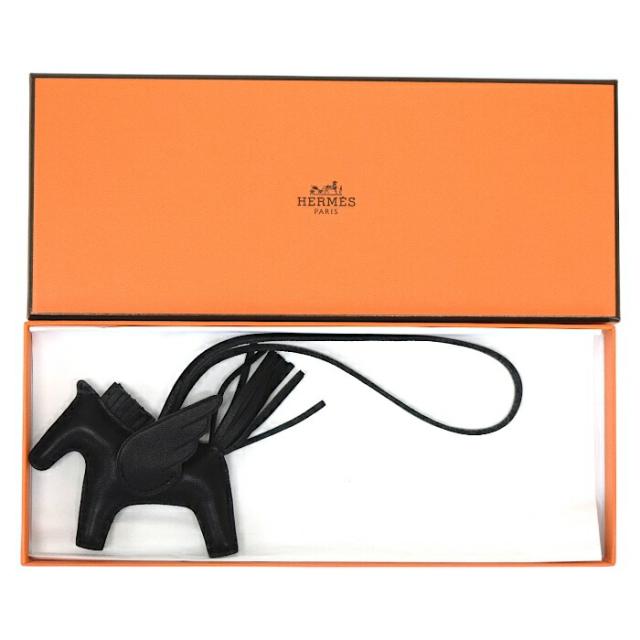 エルメス バッグチャーム ロデオPM ペガサス ゴールド ラムスキン B